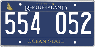 RI license plate 554052