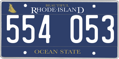 RI license plate 554053