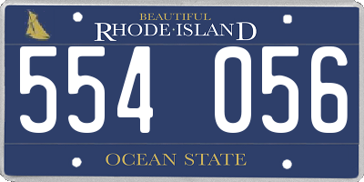 RI license plate 554056