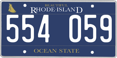 RI license plate 554059