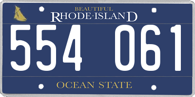 RI license plate 554061