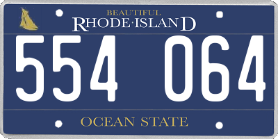 RI license plate 554064