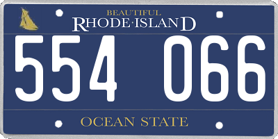 RI license plate 554066