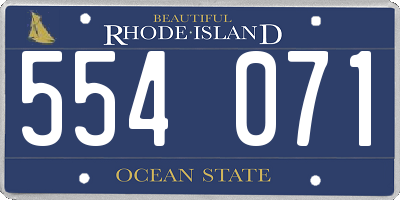 RI license plate 554071