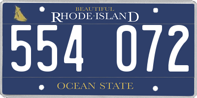 RI license plate 554072