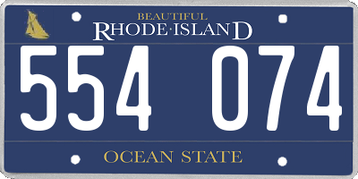 RI license plate 554074
