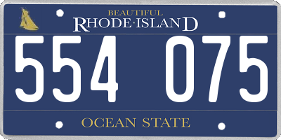RI license plate 554075