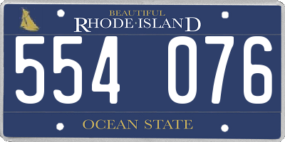 RI license plate 554076