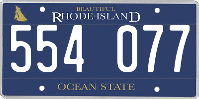 RI license plate 554077