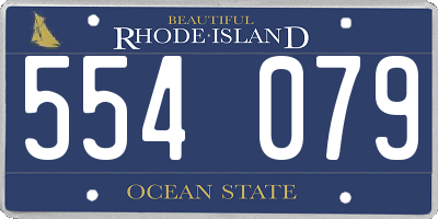 RI license plate 554079