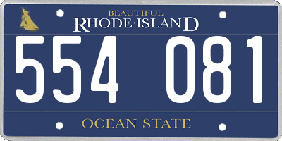 RI license plate 554081