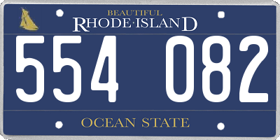 RI license plate 554082