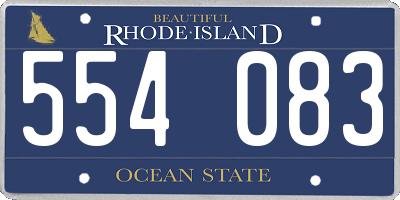 RI license plate 554083