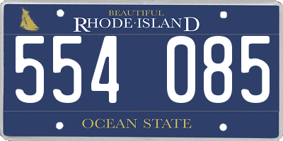 RI license plate 554085