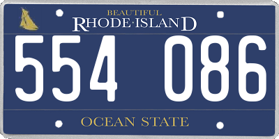 RI license plate 554086