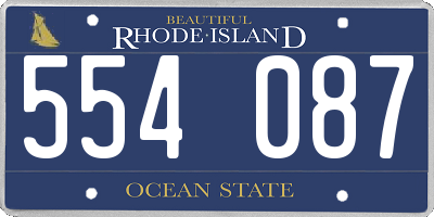RI license plate 554087