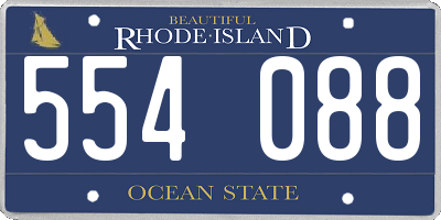 RI license plate 554088