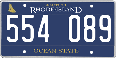 RI license plate 554089