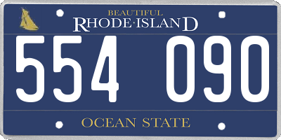 RI license plate 554090