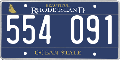 RI license plate 554091
