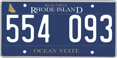 RI license plate 554093