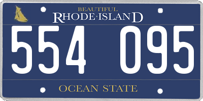 RI license plate 554095