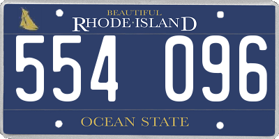 RI license plate 554096