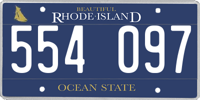 RI license plate 554097