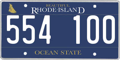 RI license plate 554100