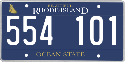 RI license plate 554101