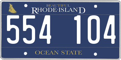RI license plate 554104