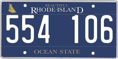 RI license plate 554106