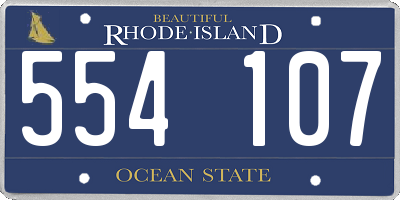 RI license plate 554107