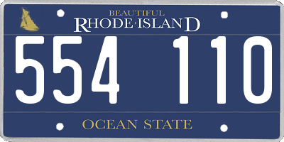 RI license plate 554110