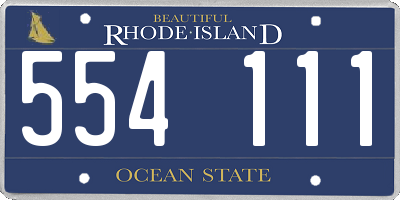 RI license plate 554111