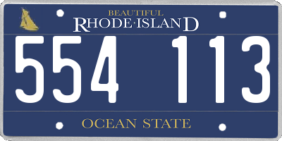 RI license plate 554113