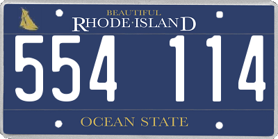 RI license plate 554114