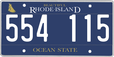 RI license plate 554115