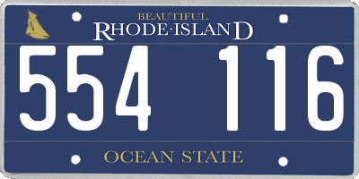 RI license plate 554116