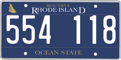 RI license plate 554118