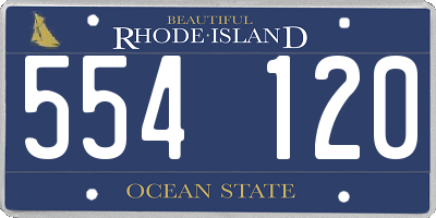 RI license plate 554120