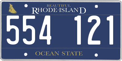 RI license plate 554121