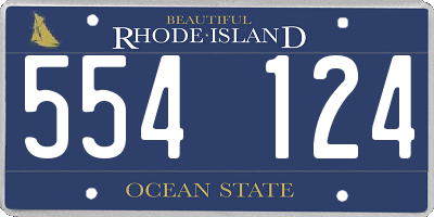 RI license plate 554124