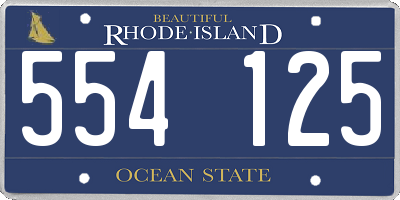 RI license plate 554125