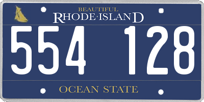 RI license plate 554128