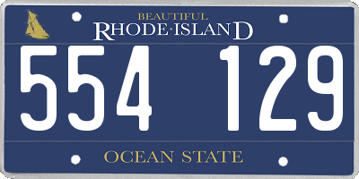 RI license plate 554129