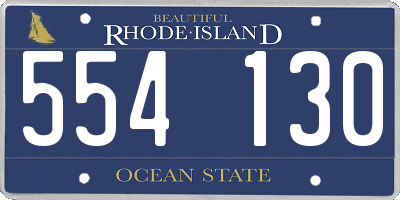 RI license plate 554130