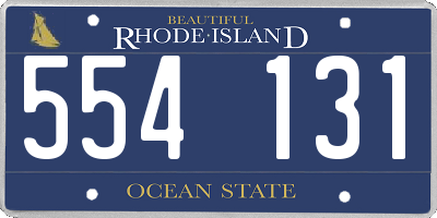 RI license plate 554131