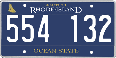 RI license plate 554132