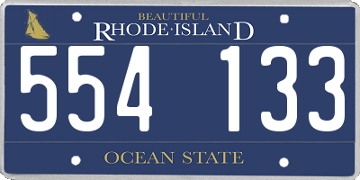 RI license plate 554133